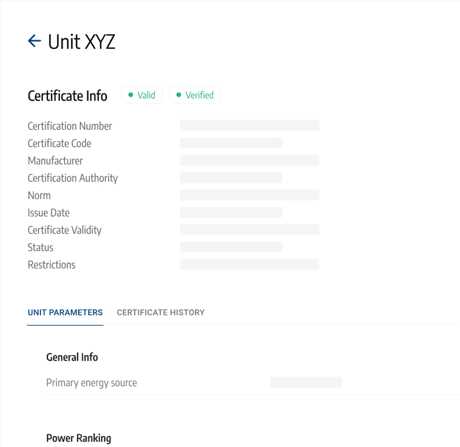 ZEREZ Webapp Dashboard — Certificate Management
