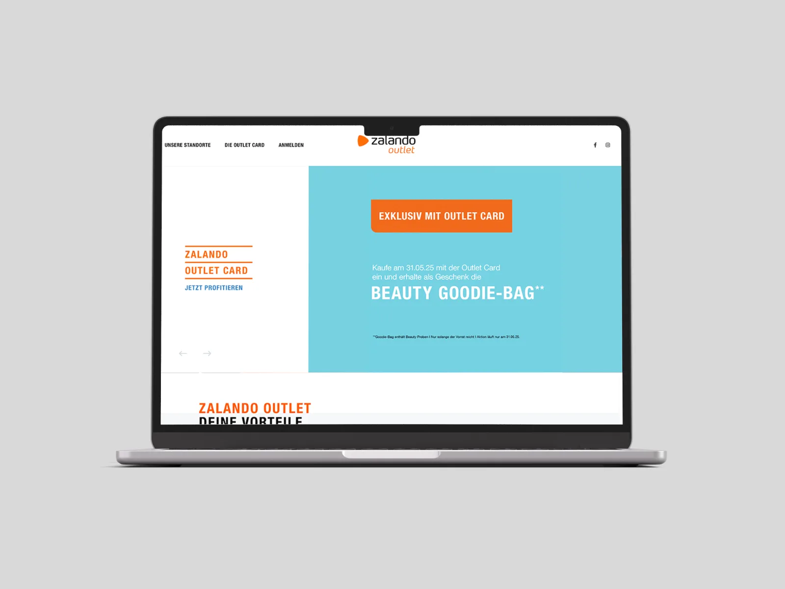 Website Ansicht im Macbook Mockup